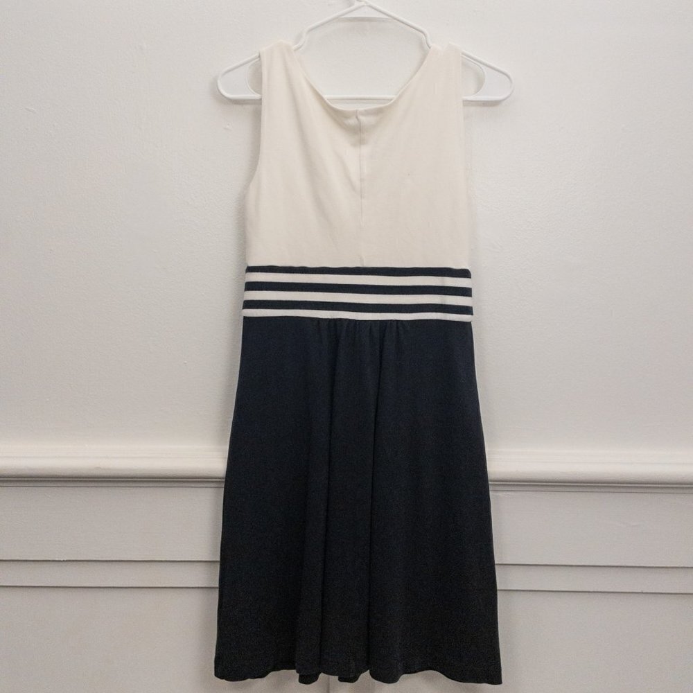 Lands' End Black & White Sleeveless Midi Dress – XS Petite (2–4) - Picture 2 of 3